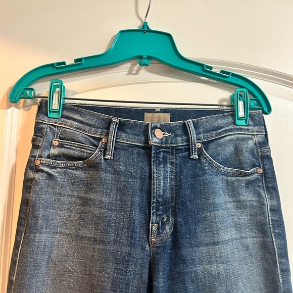 Mother The Rascal Ankle Zip Blue Denim Jeans | 25 - Picture 7 of 11